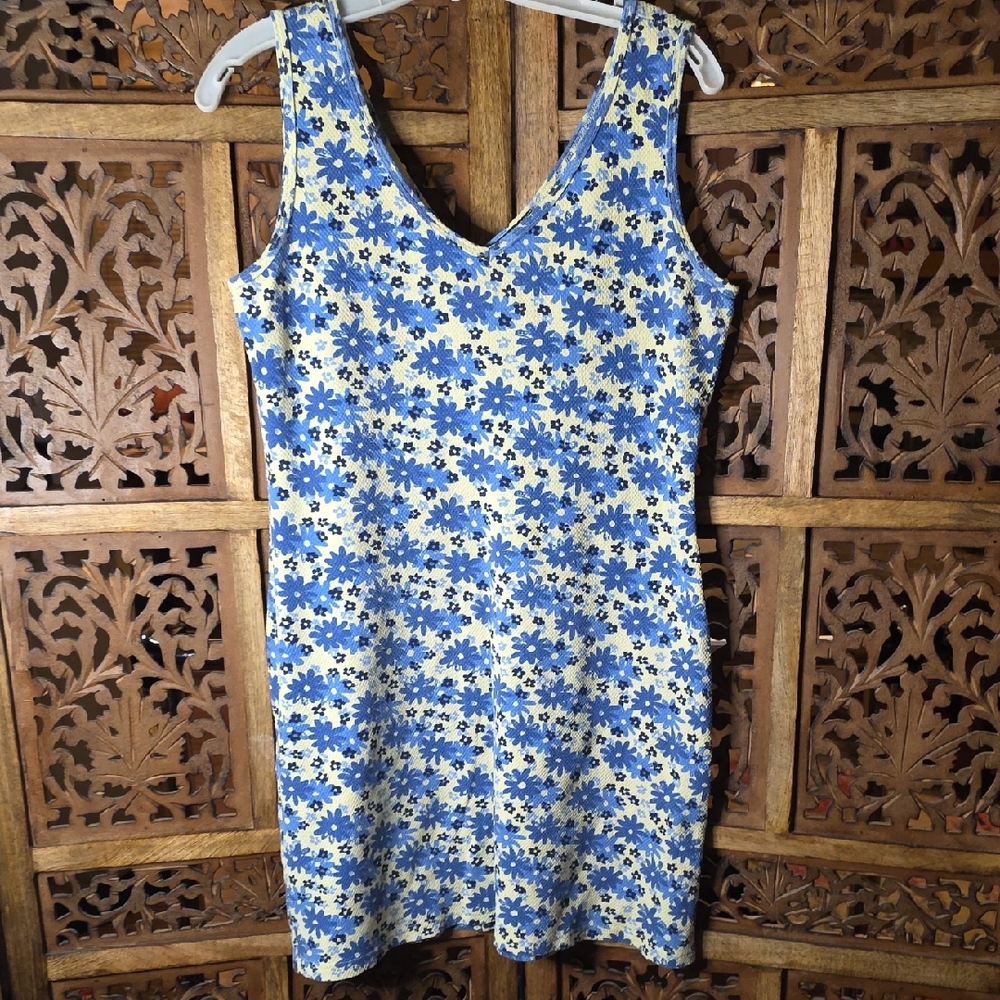 David Wayne Blue Floral Dress